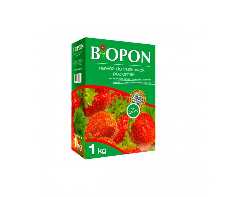 BIOPON NAWÓZ DO TRUSKAWEK I POZIOMEK GRANULAT 1 KG KARTON C06050200068