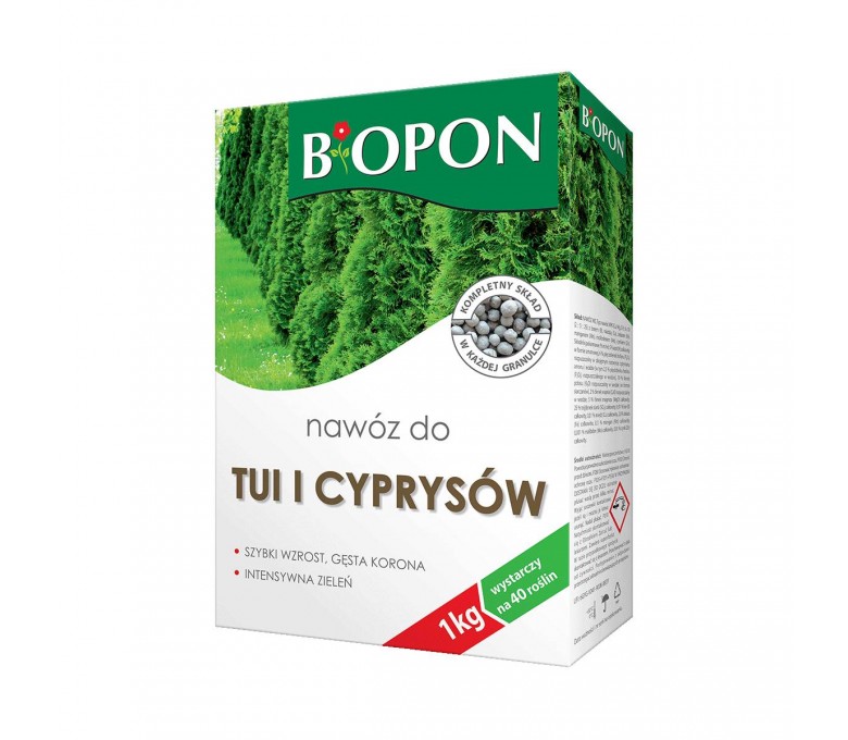 BIOPON NAWÓZ DO TUI I CYPRYSÓW 1KG GRANULAT C06050200243