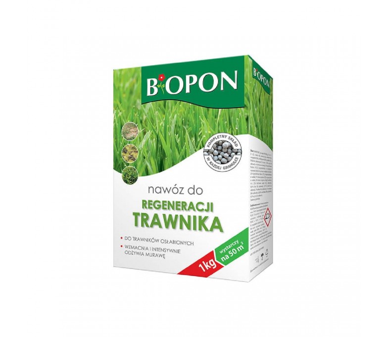 BIOPON NAWÓZ DO REGENERACJI TRAWNIKA 1 KG GRANULAT KARTON C06050200078