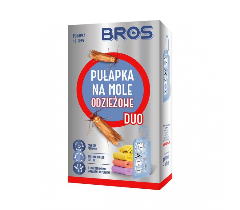 BROS PUŁAPKA NA MOLE ODZIEŻOWE DUO + 2 WKŁADY C06040400055