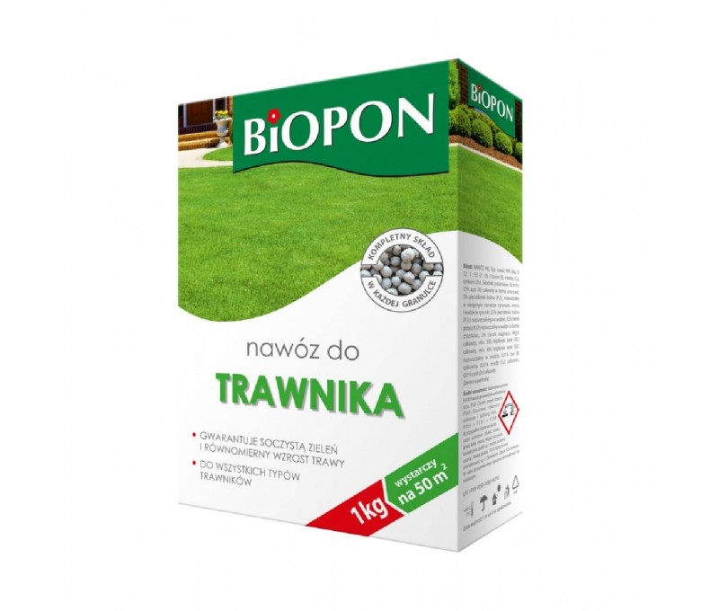 BIOPON NAWÓZ DO TRAWNIKA 1 KG GRANULAT KARTON C06050200075