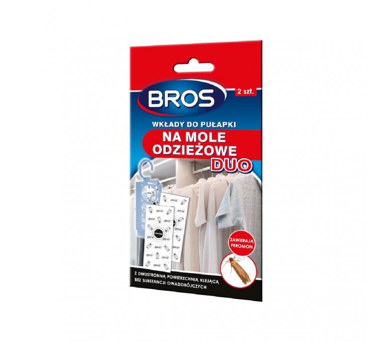 BROS WKŁADY DO PUŁAPKI NA MOLE ODZIEŻOWE DUO 2SZT C06040400056