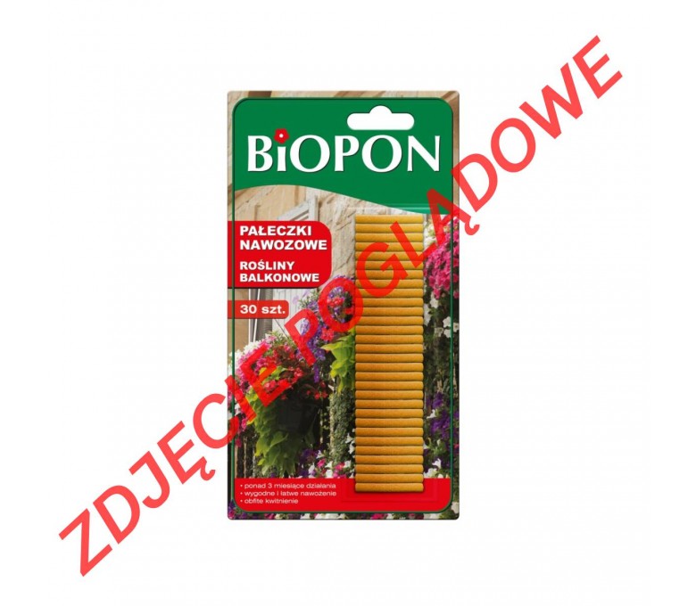 BIOPON PAŁECZKI NAWOZOWE DO ROŚLIN BALKONOWYCH 30 SZT C06050200007