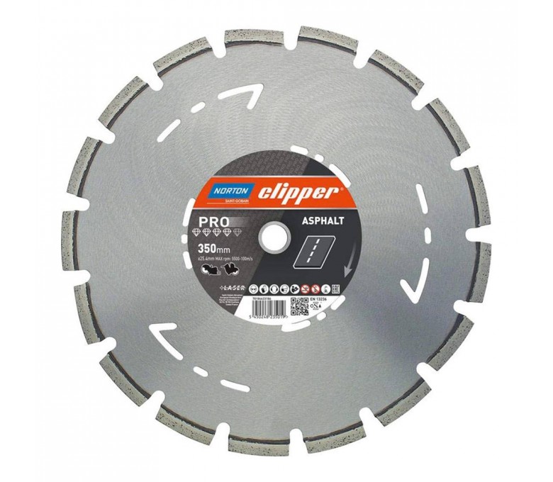 NORTON TARCZA DIAMENTOWA SUPER ASFALT EVO CLIPPER 350x25.4MM 70184623186