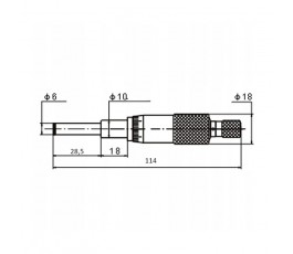 VIS GŁOWICA DO MIKROMETRA MMSG/A 0-25MM 0.01MM 118 300 320 000