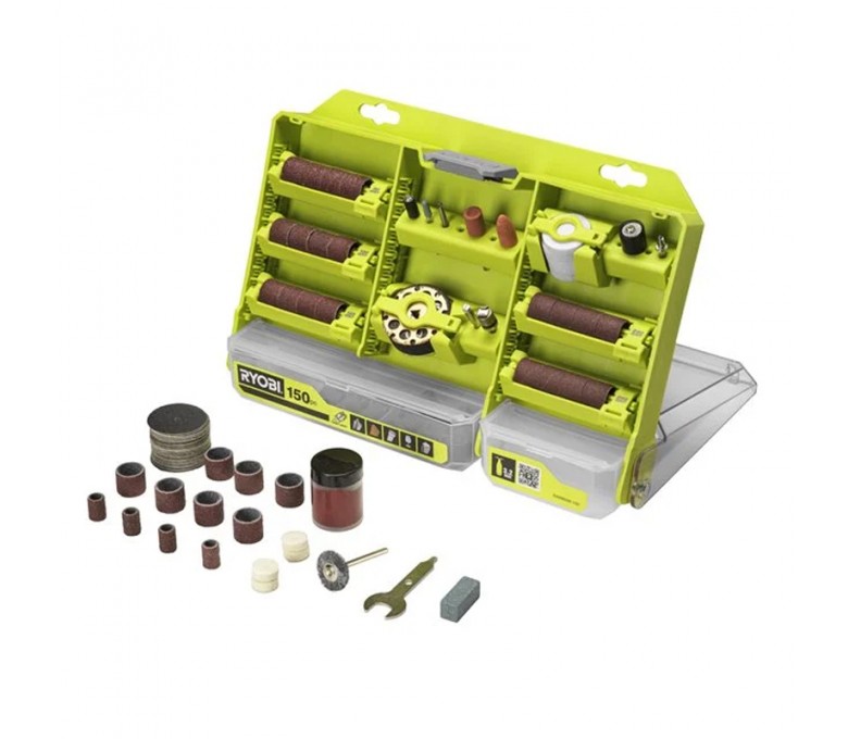 RYOBI UNIWERSALNY ZESTAW AKCESORIÓW 150SZT RAR800K-150 TWIST LOCK 5132005873