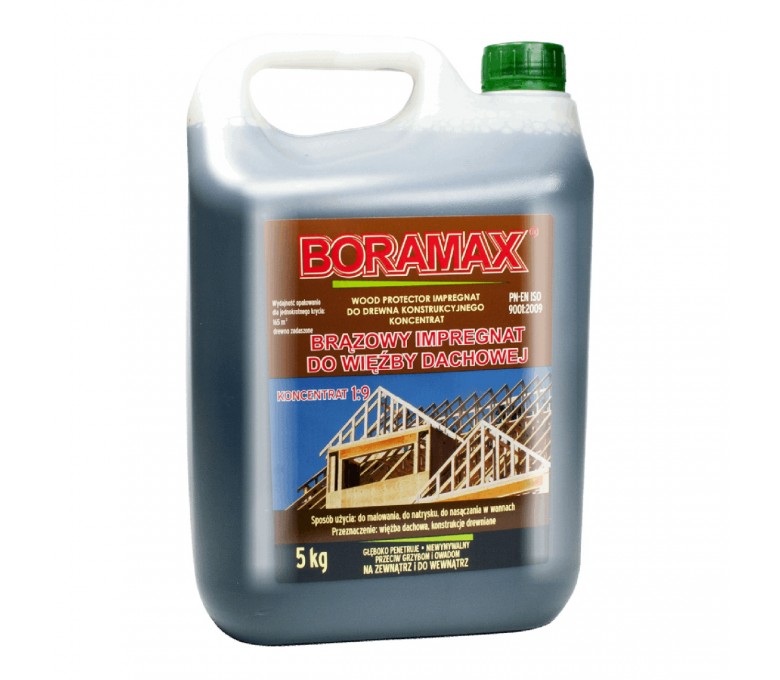 BORAMAX IMPREGNANT DO WIĘŹBY DACHOWEJ BRĄZOWY 5KG IMP/BRAZ/5KG