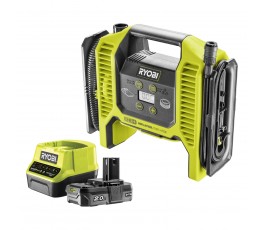 RYOBI MINIKOMPRESOR 18V + AKUMULATOR 2AH + ŁADOWARKA 18V R18MI-120GJ