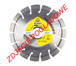 KLINGSPOR TARCZA DIAMENTOWA DO CIĘCIA DT600 U 125X2,4X22,23MM 15 SEGMENTÓW 20X2,4X9MM 322631