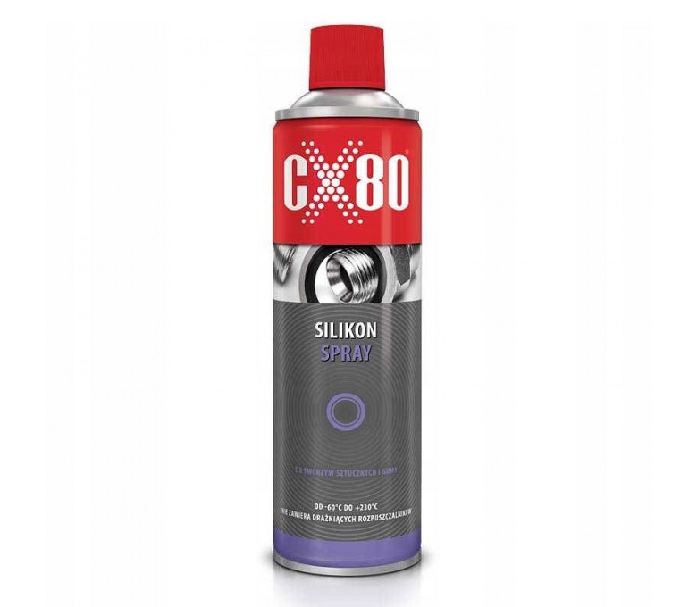 CX-80 SILIKON SPRAY BEZBARWNY DO TWORZYW SZTUCZNYCH I GUMY 500ML 068