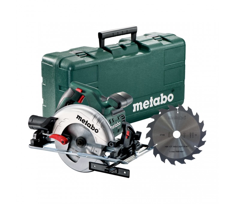 METABO RĘCZNA PILARKA TARCZOWA KS 55 SET 1200W + 2 PIŁY 18-ZĘBNE + WALIZKA 690903000