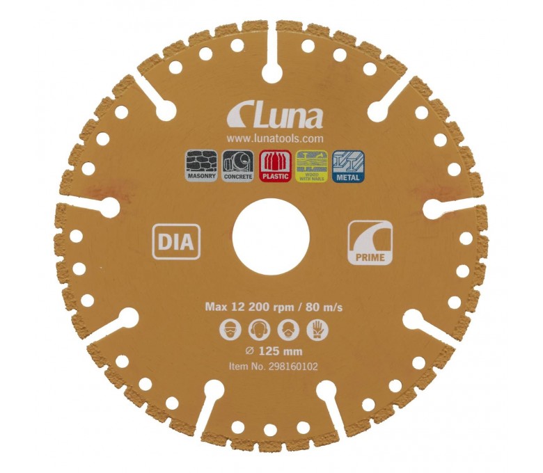 LUNA TARCZA TNĄCA PRIME MULTI DIA 22.23x125MM 298160102