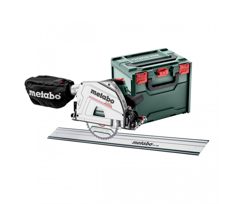 METABO RĘCZNA PILARKA TARCZOWA DO CIĘCIA WGŁĘBNEGO KT 66 BL + METABOX 340 + SZYNA PROWADZĄCA FS 160 691219000