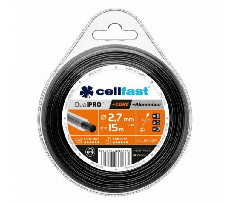 CELLFAST ŻYŁKA TNĄCA Z RDZENIEM 2.7MMx15M OKRĄGŁA C35-064