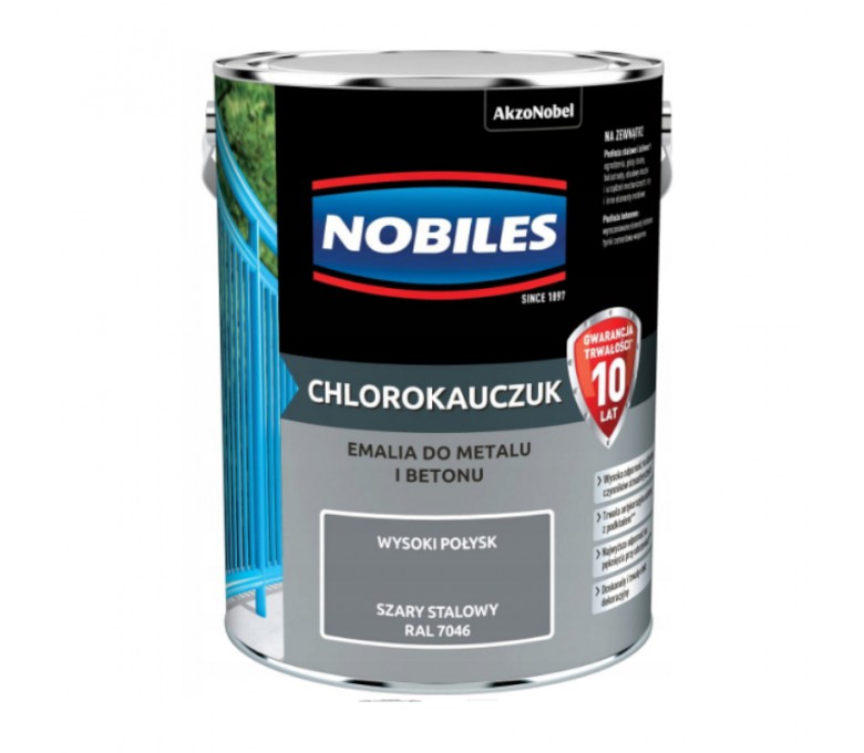 NOBILES EMALIA CHLOROKAUCZUK 0.9L SZARA STALOWA