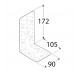 DOMAX KĄTOWNIK Z PRZETŁOCZENIEM 172X105X90MM ZN GRUBOŚĆ 3MM KP 6 4026