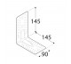 DOMAX KĄTOWNIK Z PRZETŁOCZENIEM 145X145X90 GRUBOŚĆ 2,5MM ZN KP 7 4027