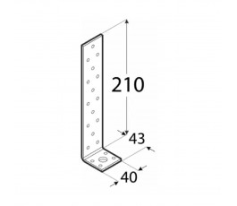 DOMAX KĄTOWNIK 210X43X40MM GRUBOŚĆ 4MM ZN KK 11 4155