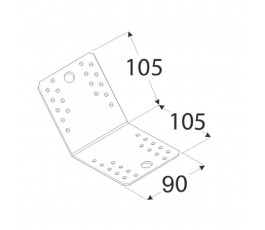 DOMAX KĄTOWNIK 105X105X90MM GRUBOŚĆ 2.5MM ZN KLR 5 4085