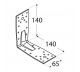 DOMAX KĄTOWNIK Z PRZETŁOCZENIEM 140X140X65MM GRUBOŚĆ 2.5MM ZN KP 5 4025