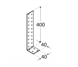  DOMAX KĄTOWNIK KOTWOWY 400X40X40MM GRUBOŚĆ 2MM ZN KK 3 4153