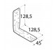 DOMAX KĄTOWNIK Z PRZETŁOCZENIEM 128,5X128,5X45MM GRUBOŚĆ 2,5MM ZN KP 9 4029