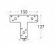 DOMAX KĄTOWNIK TYPU T 150X127X38MM GRUBOŚĆ 2MM ZN KT 2 4627