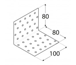 DOMAX KĄTOWNIK MONTAŻOWY 80X80X100MM GRUBOŚĆ 2MM ZN KM 10 4110