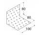 DOMAX KĄTOWNIK MONTAŻOWY 80X80X100MM GRUBOŚĆ 2MM ZN KM 10 4110