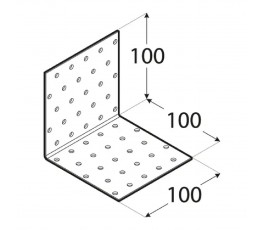 DOMAX KĄTOWNIK MONTAŻOWY 100X100X100MM GRUBOŚĆ 2MM ZN KM 13 4113