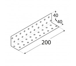  DOMAX KĄTOWNIK MONTAŻOWY 40X40X200MM GRUBOŚĆ 2MM ZN KM 15 4115