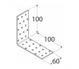 DOMAX KĄTOWNIK MONTAŻOWY 100X100X60MM GRUBOŚĆ 2MM ZN KM 11 4111