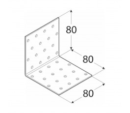 DOMAX KĄTOWNIK MONTAŻOWY 80X80X80MM GRUBOŚĆ 2MM ZN KM 9 4109