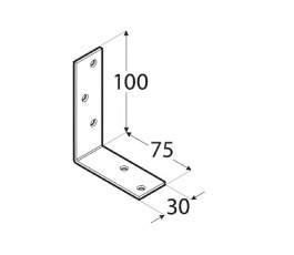  DOMAX KĄTOWNIK BELKI 100X75X30MM GRUBOŚĆ 3MM CYNK GALWANICZNY KB 1 4015