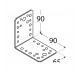  DOMAX KĄTOWNIK ŁĄCZNIKOWY 90X90X65MM GRUBOŚC 2,5MM ZN KL 4 4074