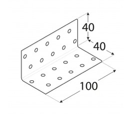  DOMAX KĄTOWNIK MONTAŻOWY 40X40X100 GRUBOŚĆ 2MM ZN KM 14 4114