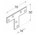 DOMAX KĄTOWNIK TYPU T 70X50X16MM GRUBOŚĆ 2MM CYNK GALWANICZNY KT 1 4626