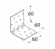 DOMAX KĄTOWNIK MONTAŻOWY Z PRZETŁOCZENIAMI 60X60X60MM GRUBOŚĆ 1,5MM ZN KMP 5 4135