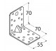 DOMAX KĄTOWNIK Z PRZETŁOCZENIEM 70X70X55MM GRUBOŚĆ 2,5MM ZN KP 4 4024