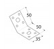 DOMAX KĄTOWNIK 135 STOPNI 50X50X35MM GRUBOŚĆ 2.5MM KLR 1 4081