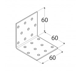 DOMAX KĄTOWNIK MONTAŻOWY 60X60X60MM GRUBOŚĆ 2MM ZN KM 4 4104