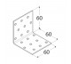 DOMAX KĄTOWNIK MONTAŻOWY 60X60X60MM GRUBOŚĆ 2MM ZN KM 4 4104