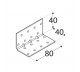 DOMAX KĄTOWNIK MONTAŻOWY Z PRZETŁOCZENIEM 40X40X80MM GRUBOŚĆ 1.5MM ZN KMP 3 4133