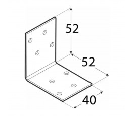 DOMAX KĄTOWNIK 52X52X40MM GRUBOŚĆ 2MM ZN KM 17 4117