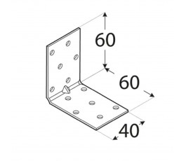 DOMAX KĄTOWNIK MONTAŻOWY Z PRZETŁOCZENIEM 60X60X40MM GRUBOŚĆ 1,5MM ZN KMP 4 4134
