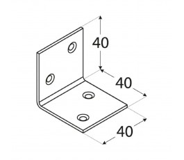 DOMAX KĄTOWNIK 40X40X40MM GRUBOŚĆ 2MM CYNK GALWANICZNY KS 2 4012