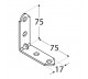  DOMAX KĄTOWNIK WĄSKI 75X75X17MM GRUBOŚĆ 2MM CYNK GALWANICZNY KW 4 4004