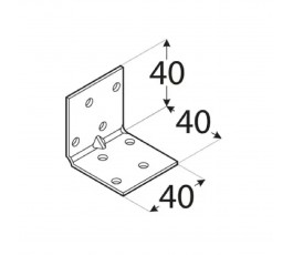  DOMAX KĄTOWNIK MONTAŻOWY 40X40X40MM GRUBOŚĆ 1.5MM ZN KMP 1 4131