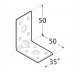DOMAX KĄTOWNIK Z PRZETŁOCZENIEM 50X50X35MM GRUBOŚĆ 2MM ZN KPL 5 4055
