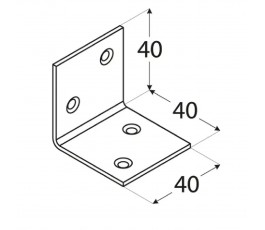  DOMAX KĄTOWNIK 40X40X40MM GRUBOŚĆ 1,5MM ZN KSO 2 40124